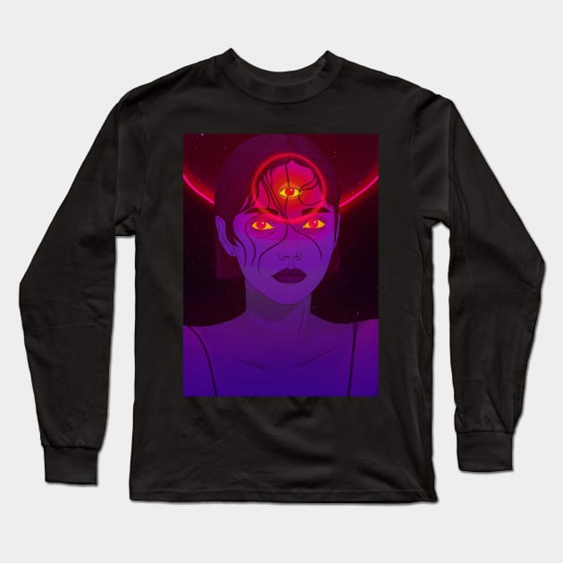 Psychonaut Girl (GIF) Long Sleeve T-Shirt by PHAZED